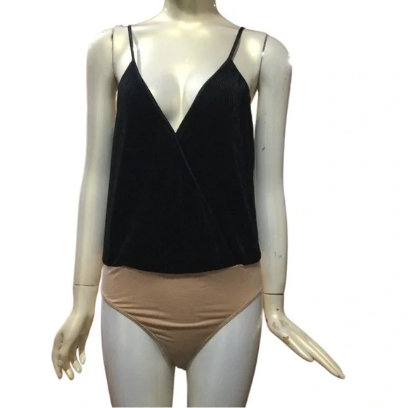 WAYF Surplice Ribbed Cami Bodysuit - Picture 2 of 6